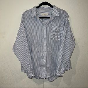 Striped Button Shirt - Over Sized